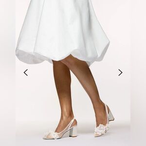 Betsey Johnson White Floral Heels